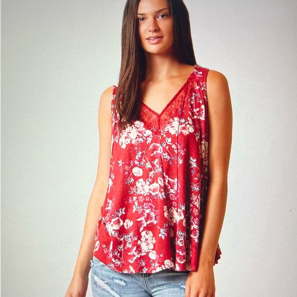 Lucky Brand Wildflower Tank Top size Xs